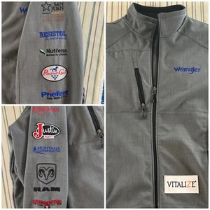 Landway Pro Rodeo Contestant Sponsor Jacket Womens Medium Gray 2016 WPRA #8642 - Picture 1 of 11