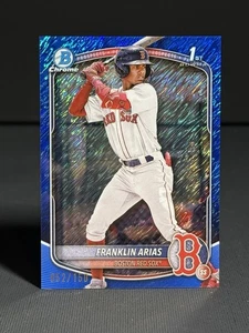 2025 Bowman Chrome Prospects Franklin Arias #BCP-67 Blue Shimmer Refractor /150 - Bild 1 von 2