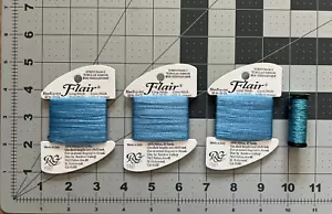 Lot of 4: Rainbow Gallery Flair F561 Stretchable Tubular Ribbon Kreinik 014HL - Picture 1 of 5