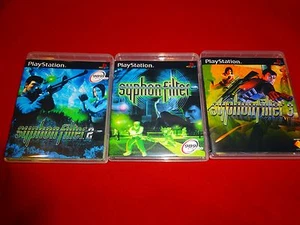 EMPTY Replacement Cases!! Syphon Filter 1 2 3 - PS1 Playstation Bundle Trilogy - Picture 1 of 8