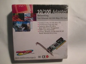 SCHEDA DI RETE PCI ADAPTER LAN 10/100MBPS MEDIACOM NUOVA Blister - Foto 1 di 3
