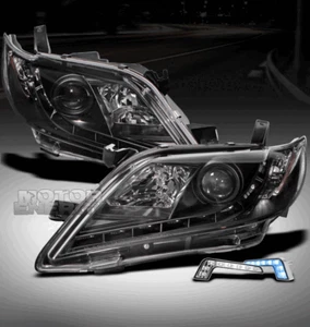 07-09 TOYOTA CAMRY LED JDM NEGRO PROYECTOR LÁMPARA + AZUL DRL CE LE SE XLE - Imagen 1 de 4