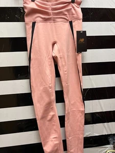 Women NWT "AB" salmon colored/black leggings. SizeXS - Picture 1 of 2