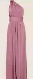 Monsoon Tracy Maxi Dress UK 20 Pink Twist Me Tie Me 15 Ways Bnwt Bridesmaid - Picture 1 of 10
