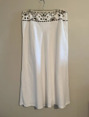 Falda Saint Tropez West de lino blanco talla 14 Foto 1 de 4