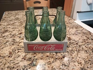 USA VTG 1950'S COKE COCA COLA METAL 6 PACK BOTTLE CARRIER ROCKFORD IL J L CLARK - Picture 1 of 14