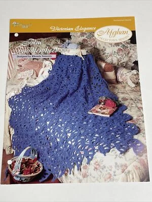 Blue Paddlewheel Afghan Victorian Elegance Crochet Pattern Needlecraft Shop - Image 1 of 4
