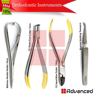 Orthodontic Elastic Placing Kit Dental Archwire Bending Mathieu Ligature Forceps - Picture 1 of 5