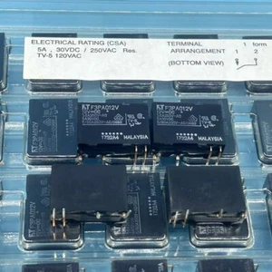 New FTR-F3PA012V F3PA012V Power Relay 5A 250VAC 4 Pins x 1pc #F3 - Bild 1 von 4