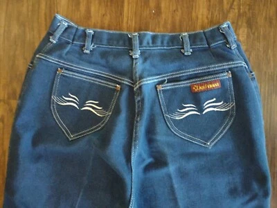 Jeans Vintage Gorra Ferrat Azul Mujer Hechos en EE. UU. Puño 12-14 Foto 1 de 4