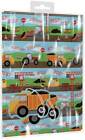 DIGGERS GIFT WRAPPING PAPER  2 SHEETS & 2 TAGS  birthday LORRY TRUCK boy wrap