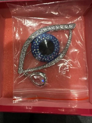 LARGE BUTLER AND WILSON ICONIC  EYE BROOCH WITH CRYSTAL TEARDROP BNIB - Image 1 of 3
