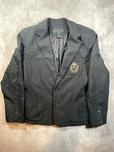 VTG Polo Ralph Lauren Blazer Men Meduim Black with Gold Buttons 1967 Crest Crown - Picture 1 of 6