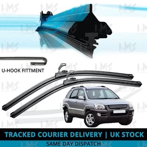 For Kia Sportage 2004-2010 Front Windscreen 24" 16" Flat Aero Wiper Blades Set - Picture 1 of 8
