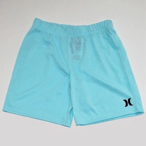 Hurley Girls Logo Shorts Light Blue Elastic Waist Size 6 - Picture 1 of 4