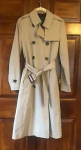 Massimo Dutti Abrigo Largo Trinchera Para Mujer XS Camello Ligero Doble Pecho Nuevo Sin Etiquetas - Imagen 1 de 9