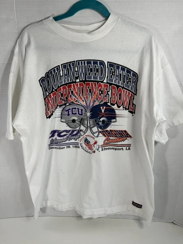 Tcu Horn Frogs Virginia Cavaliers T Shirt Men’s XxL 1994 Independence Bowl Vtg Cover