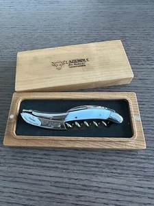 Laguiole en Aubrac Sommelier Waiter's Corkscrew with Marine Blue Corian Handle - Picture 1 of 4