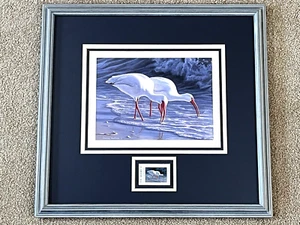 James Hautman Texas Wildlife Stamp White Ibis Signed Artist Proof 85/100 - Picture 1 of 9