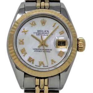 Rolex Oyster Perpetual  Datejust 26mm Mother of Pearl Steel Gold 1YearWTY #990-1 - Picture 1 of 5