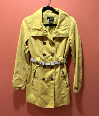 Gabardina Jack BB Dakota para mujer S-M amarilla 100 % algodón chaqueta larga forrada LEER Foto 1 de 4