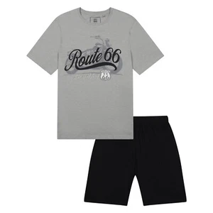 Mens Short Pyjama Set Route 66 PJ Sleep Lounge Night Wear UK S to 3XL New - Picture 1 of 3