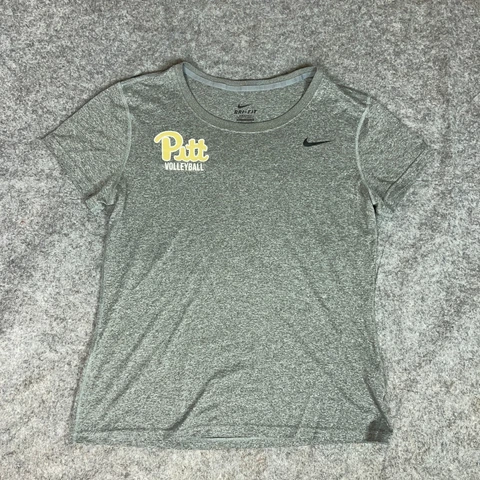 Pitt Panthers Womens Shirt Large Gray Gold Nike Tee NCAA Volleyball Pittsburgh Cover