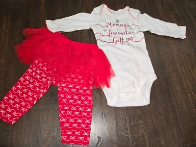 Carter's Bebé Niñas Mamá Regalo Favorito Body Tutú Leggings Conjunto Talla 3 Meses Foto 1 de 4