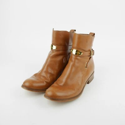 MICHAEL KORS Women's 8 Brown tan leather ankle Chelsea boots low heel booties - Image 1 of 4