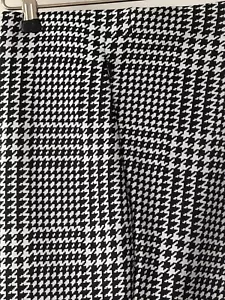 Sallie panna taglia 50 pantaloni micro svasati JOAN jacquard jersey black check nuovi - Foto 1 di 8