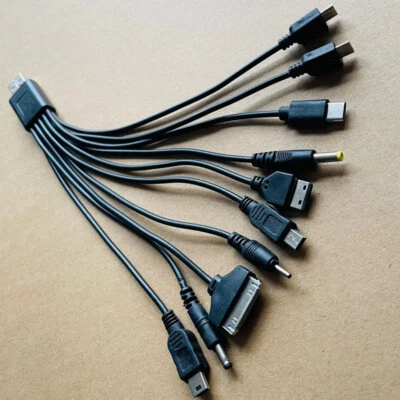 10 In 1 Micro USB Multi-Cable Charger Charging Cables  For Mobile Phones - Image 1 of 4