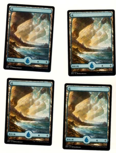 Set Of 4 Island #255 Japanese Full Art MTG Battle For Zendikar - Picture 1 of 4