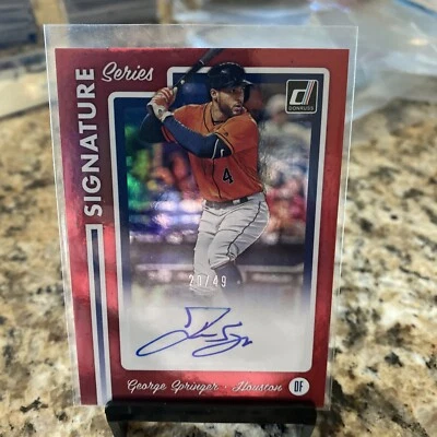 2017 Donruss George Springer Signature Series Auto 20/49 - Image 1 of 2