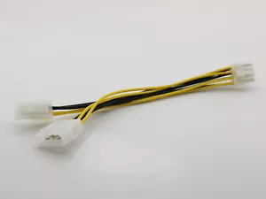 1pcs 20cm 4 Pin ATX & 4 pin LP4 Molex Male to 8 pin EPS Power Adapter Y Cable - Picture 1 of 7