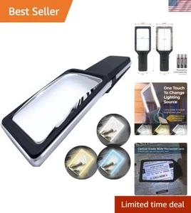 Lightweight 6X Magnifying Glass with 3 Lighting Modes - Ideal for Low Vision Use - Picture 1 of 10