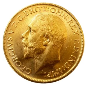 1912-M King George V Gold Sovereign (Melbourne) - Picture 1 of 2