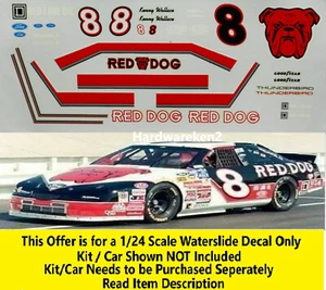 NASCAR DECAL # 8 RED DOG 1996 FORD THUNDERBIRD KENNY WALLACE BRD 1/24 - Picture 1 of 2