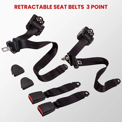 2x Ceintures De Sécurité Rétractables 3 Points Siège Ceinture for Jeep Wrangler - Image 1 of 4