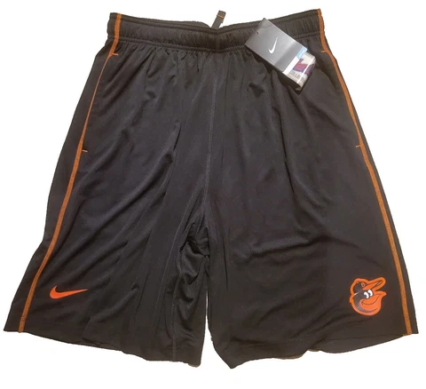 LARGE mlb Baltimore Orioles NIKE dri-fit Training Performance SHORTS pockets NWT Cover
