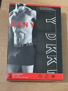 NEW 3 Pack DKNY Sport COTTON Stretch Boxer Briefs Medium - Picture 1 of 4