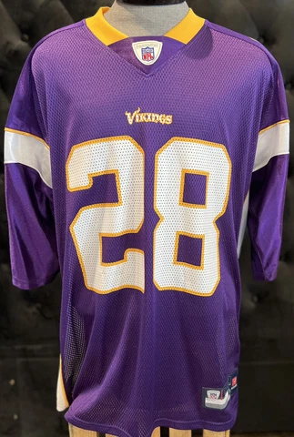 Minnesota Vikings Adrian Peterson #28 Reebok NFL Purple Jersey Men's Size XL Cover