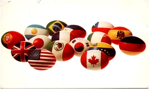 Famous H&N Nick Chick Eggs Country Flags Poultry Farm Vintage Chrome Postcard - Picture 1 of 2