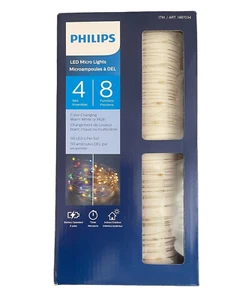Philips Dual Color Microdot LED 4 Sets of 50 Glass Block Fairy Mini Lights - Picture 1 of 3