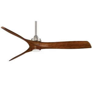 MINKA-AIRE Aviation 3 Blade 60" LED Indoor Ceiling Fan (F853L-BN/DK)-NEW - Picture 1 of 9
