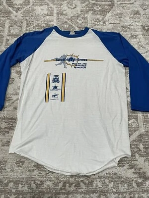 Vintage Seattle Mariners Miller Lite Homerun June 1, 1986 Trident Logo MLB Shirt - Image 1 of 4
