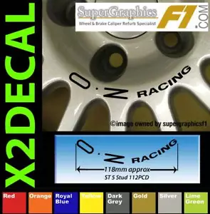OZ Racing Wheel Centre Decal sticker to fit stud 112PCD Blk X2 Various Colour - Picture 1 of 1