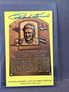 Ralph Kiner Pirates Signed Autographed Baseball Hall Of Fame HOF Plaque BB169 - Picture 1 of 8