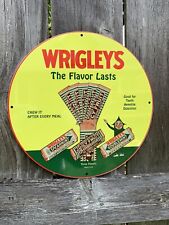 Letrero de acero de estilo vintage pesado de chicle Wrigley's 12 in tienda general