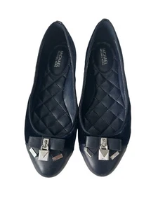 MICHAEL KORS Navy Blue Velvet Quilted Ballet Flats Size 6.5 - Picture 1 of 9