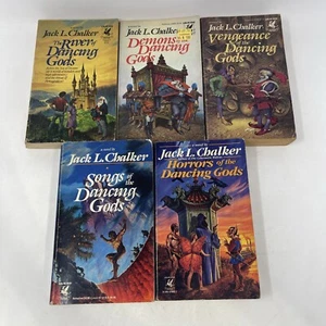 Jack Chalker Complete Set Of Dancing Gods 5 Book Lot All First Editions! DEL REY - Picture 1 of 16